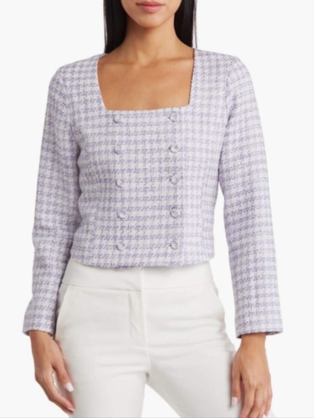NEW Favorite Daughter Dasha Top In Lilac Tweed